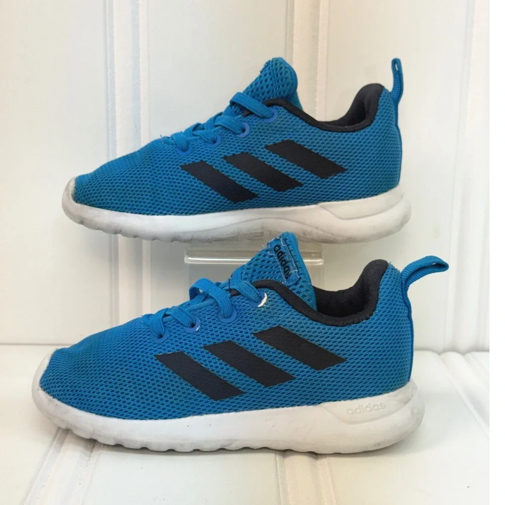Adidas Lite Racer Kids Sneakers Size 9K Blue Mesh Athletic Running Shoes